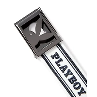 White Kanji Playboy Belt