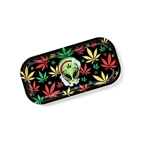 Rasta Weed Leaf Alien Tray
