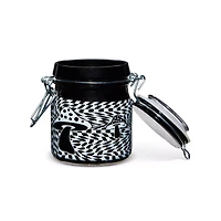 Black and White 3D Mushroom Checkered Stash Jar - 5 oz.