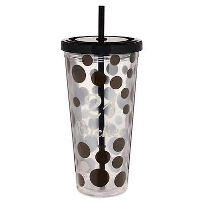 Polka Dot 21 Bitches Cup with Straw - 20 oz.