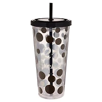 Polka Dot 21 Bitches Cup with Straw - 20 oz.