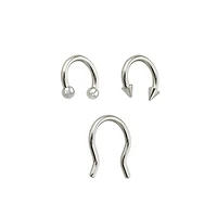 Septum Nose Ring 3 Pack - 16 Gauge