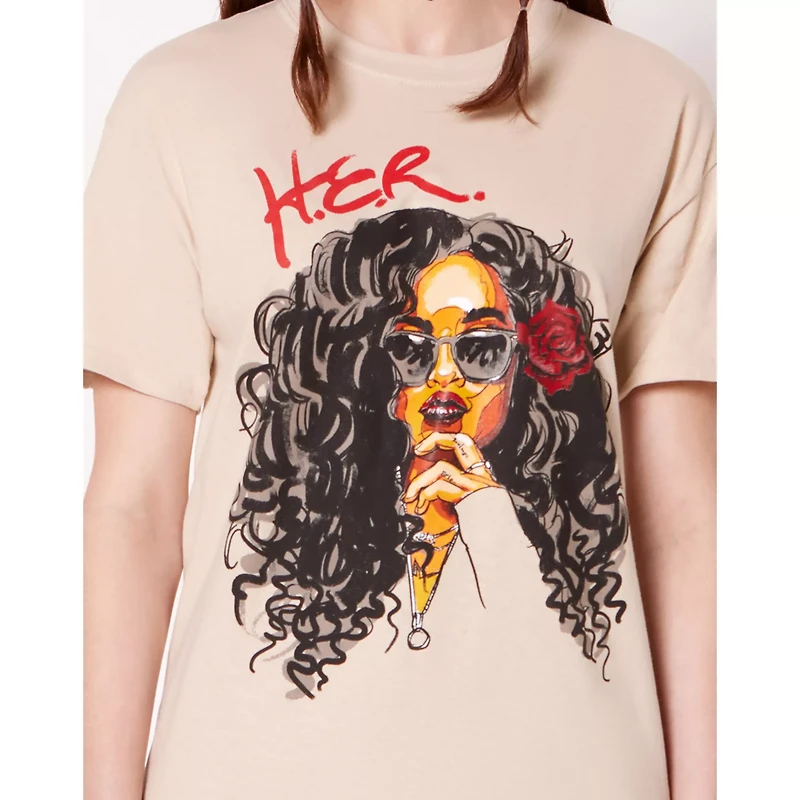 Illustrated H.E.R. T Shirt