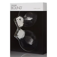 Black Furry Handcuffs - Pleasure Bound