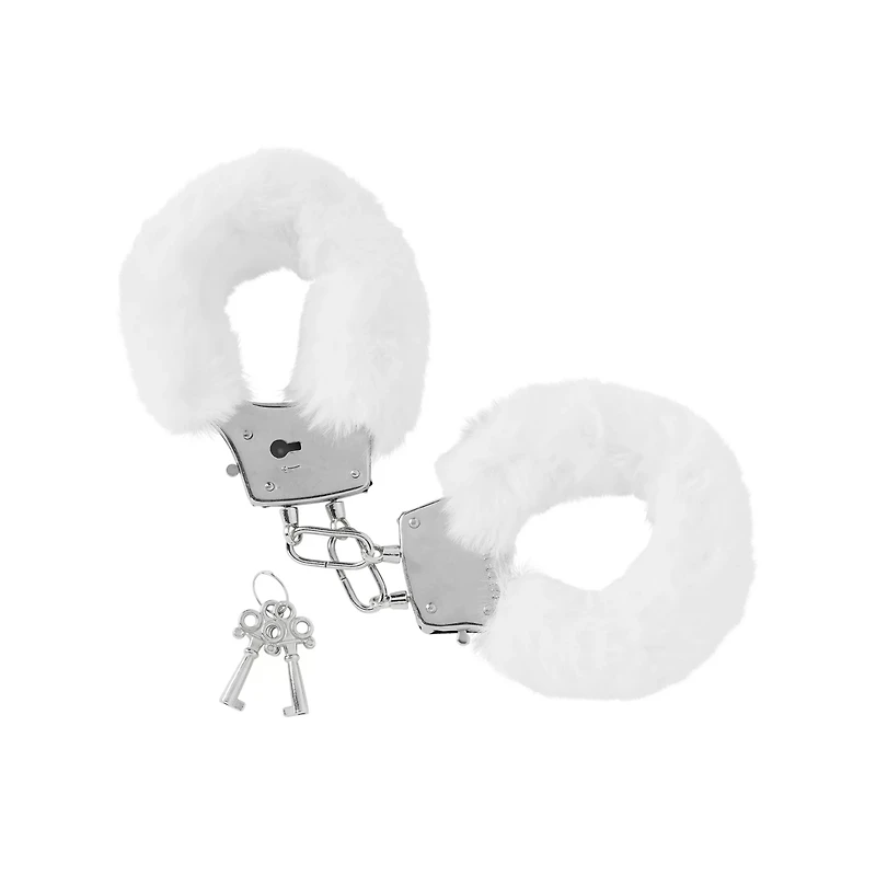 White Furry Handcuffs - Pleasure Bound