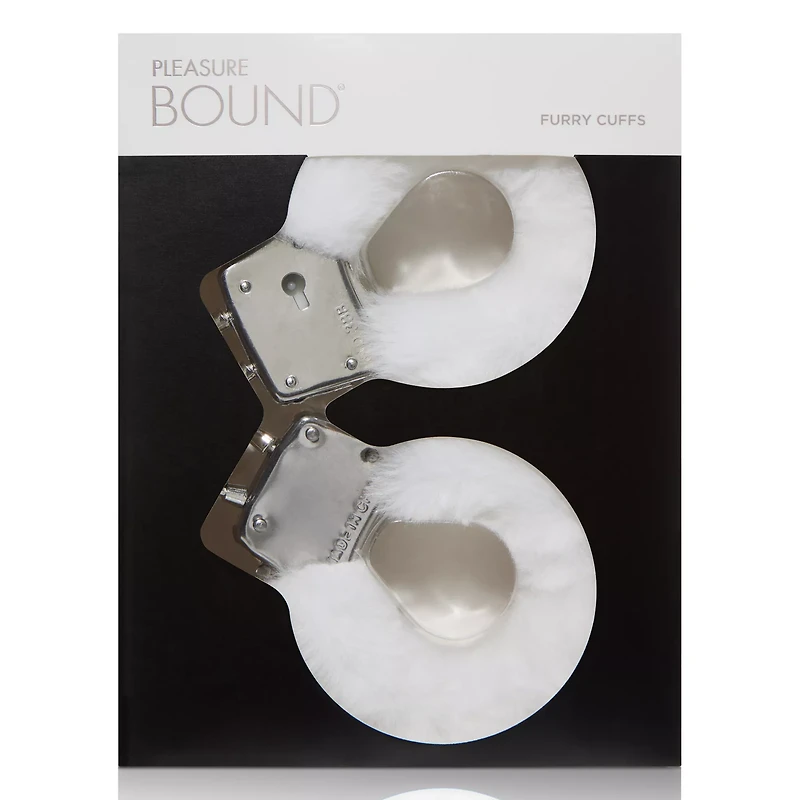 White Furry Handcuffs - Pleasure Bound