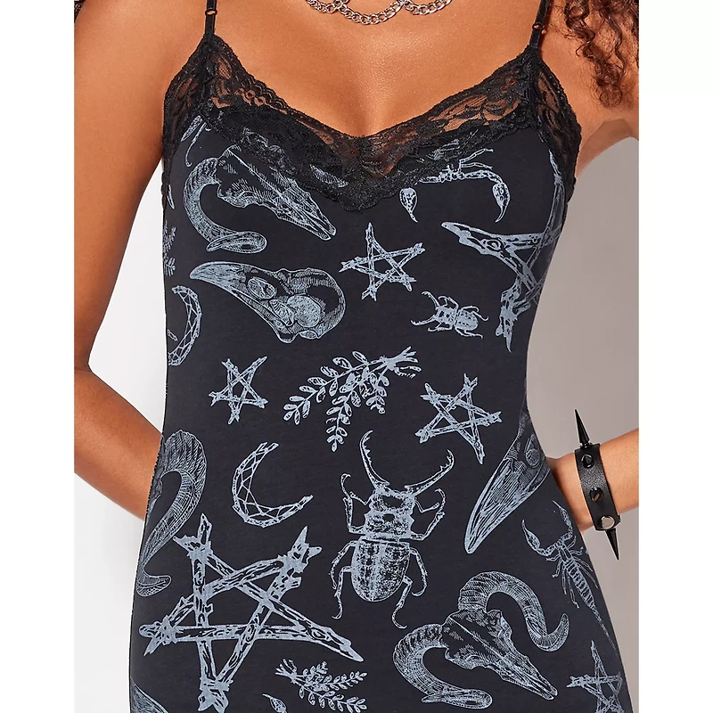 Goth Print Cami Mini Dress