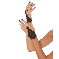 Black Short Lace Loop Gloves