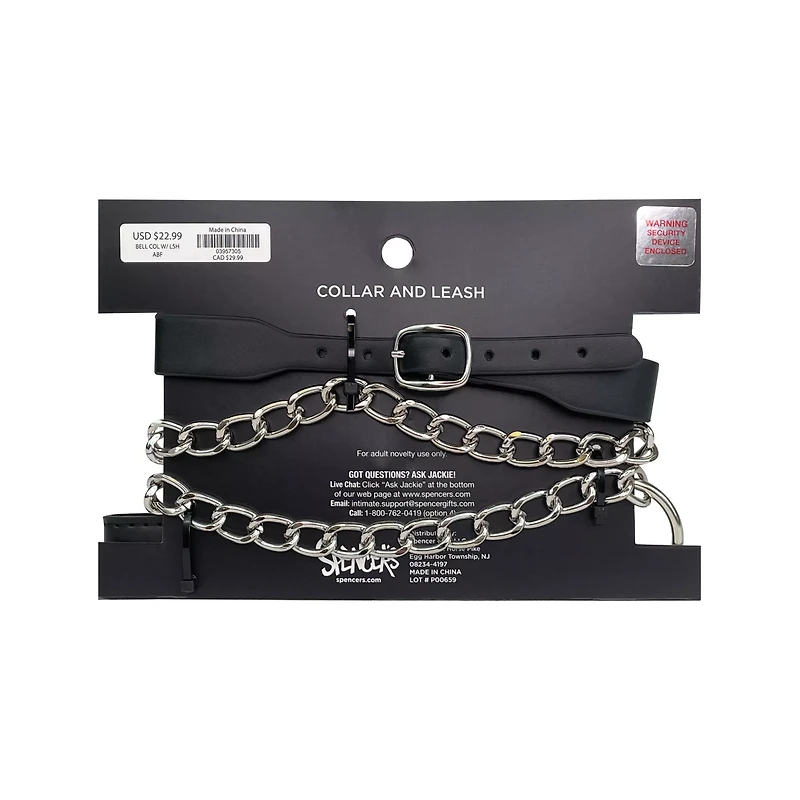 Bells Collar with Leash - Pleasure Bound