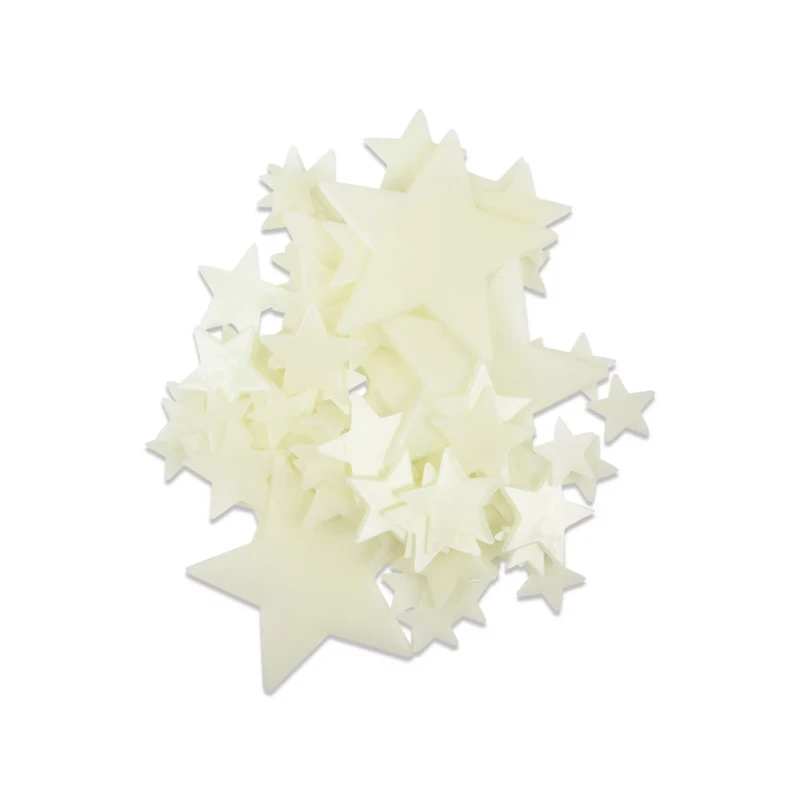 Glow in the Dark Star Stick-On Pieces - 100 Pack