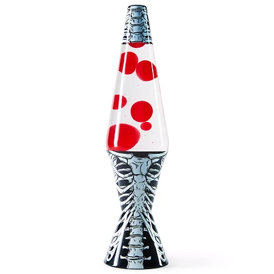 17 Inch Black and White Ribcage Lava Lamp