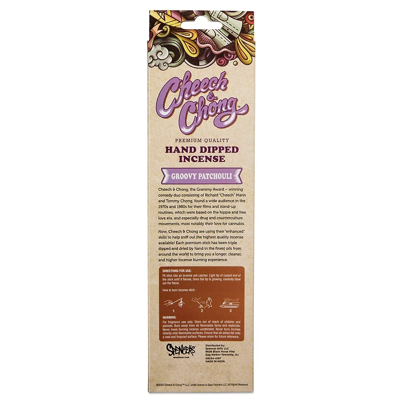 Groovy Patchouli Incense Sticks 100 Pack - Cheech and Chong