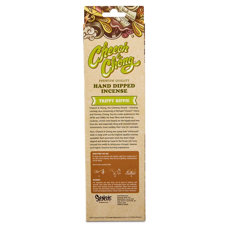 Trippy Hippie Incense Sticks 100 Pack - Cheech and Chong