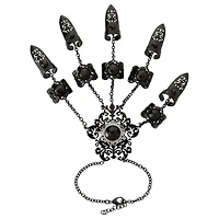 Black CZ Gothic Hand Armor