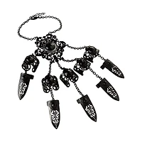 Black CZ Gothic Hand Armor