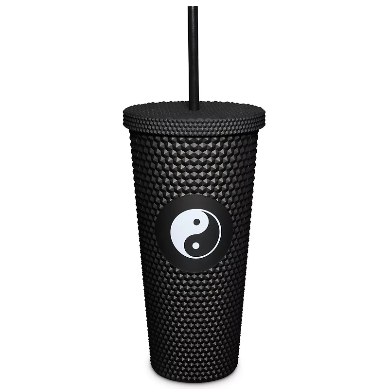 Textured Yin Yang Cup with Straw - 24 oz.