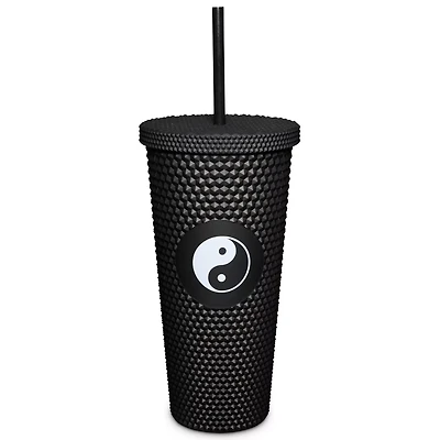 Textured Yin Yang Cup with Straw - 24 oz.