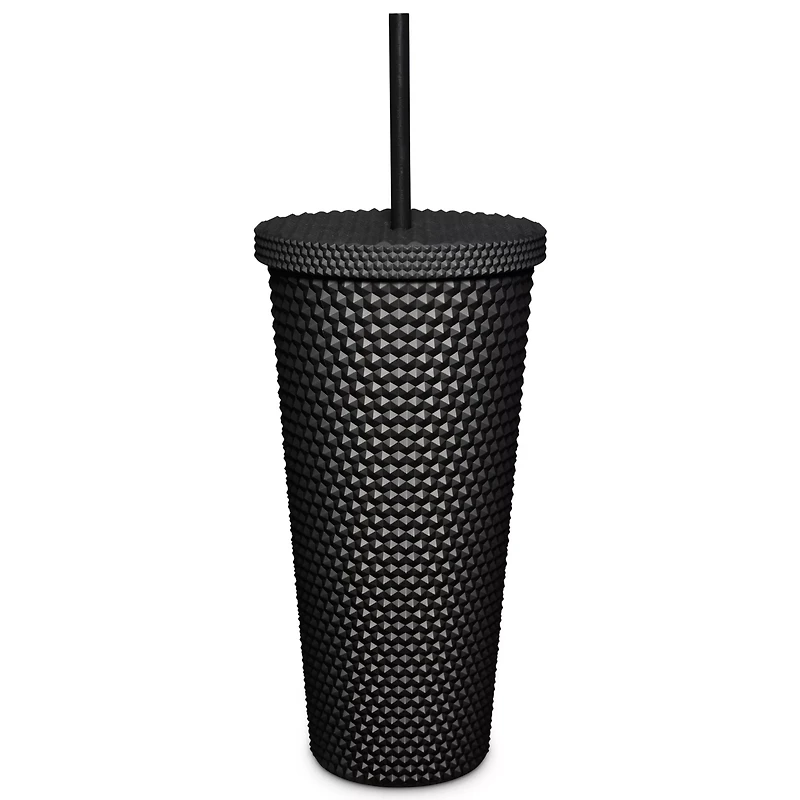 Textured Yin Yang Cup with Straw - 24 oz.
