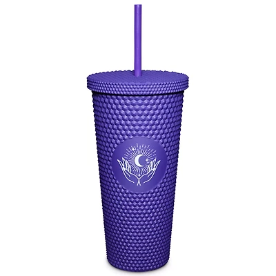 Textured Mystic Hand Cup with Straw - 24 oz.