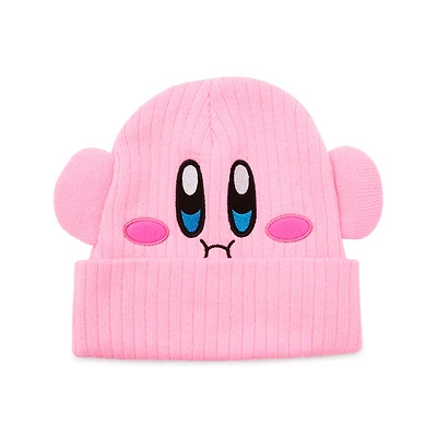 3D Kirby Face Cuff Beanie Hat