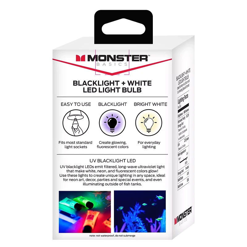 Black Light and White LED Light Bulb