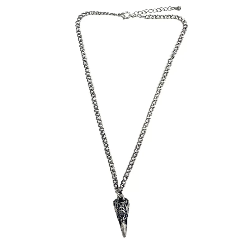 Raven Skull Pendant Chain Necklace