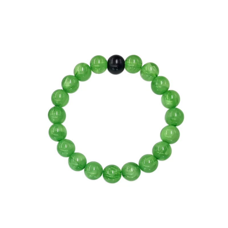 Multi-Pack Black and Green Beaded Bracelets - 2 Pack