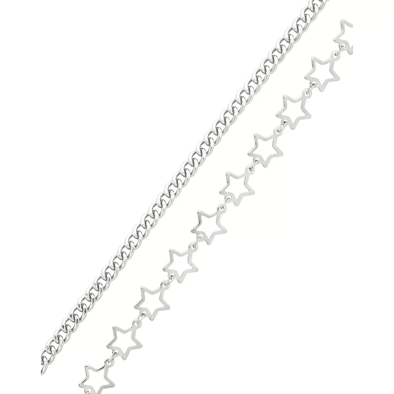 Chain and Star Layered Necklace