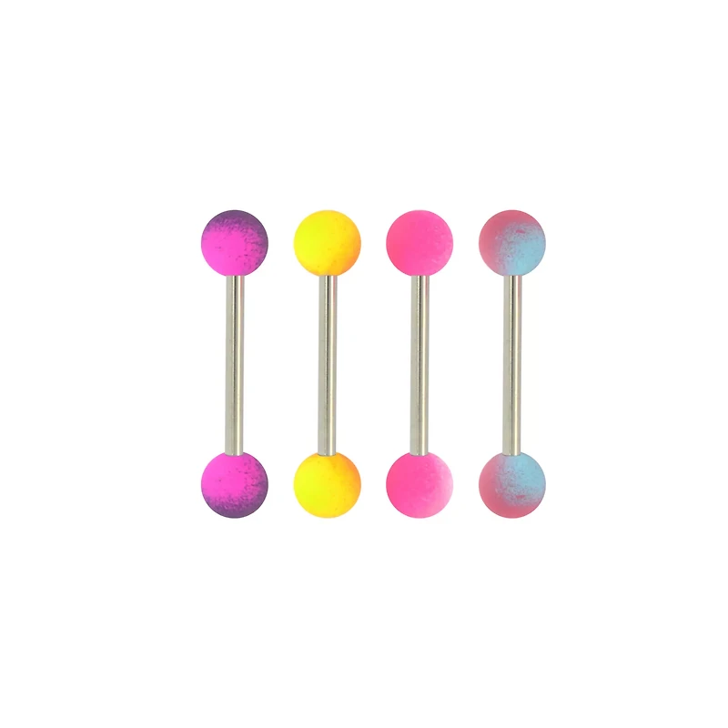 Multi-Pack Multi-Color Matte Barbells 4 Pack - 14 Gauge