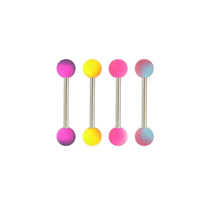 Multi-Pack Multi-Color Matte Barbells 4 Pack - 14 Gauge