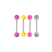 Multi-Pack Multi-Color Matte Barbells 4 Pack - 14 Gauge