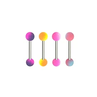 Multi-Pack Multi-Color Matte Barbells 4 Pack - 14 Gauge