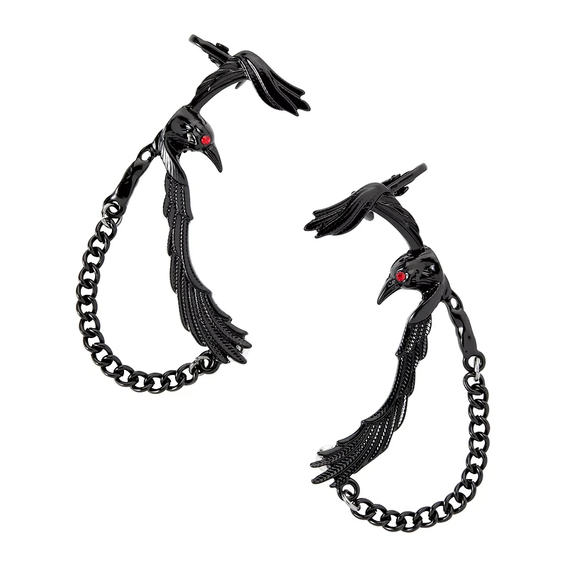 Black Raven Ear Cuffs