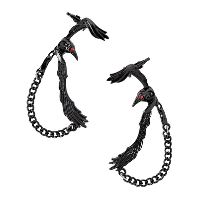 Black Raven Ear Cuffs