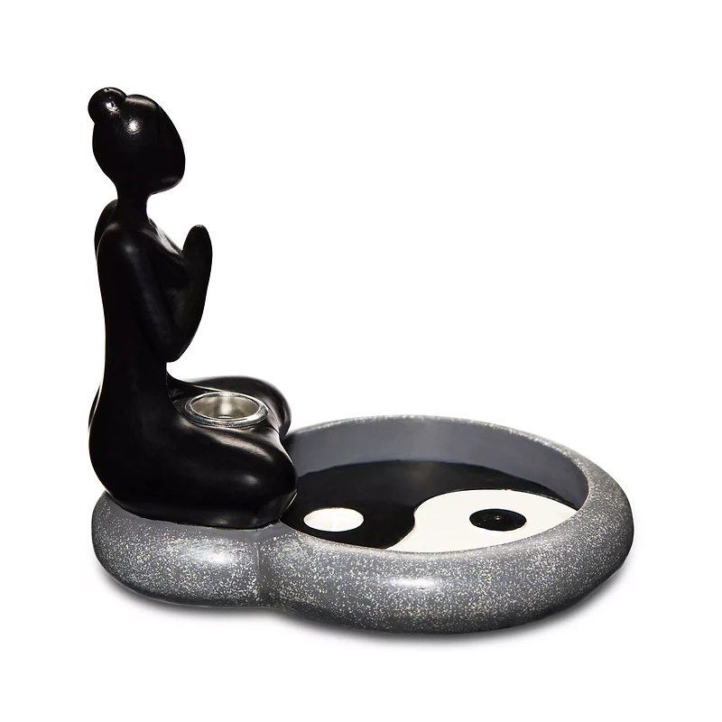 Tranquil Yin Yang Woman Backflow Incense Burner