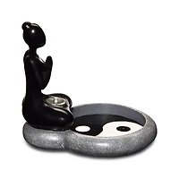 Tranquil Yin Yang Woman Backflow Incense Burner