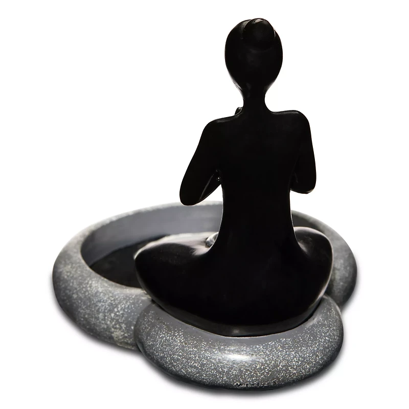 Tranquil Yin Yang Woman Backflow Incense Burner
