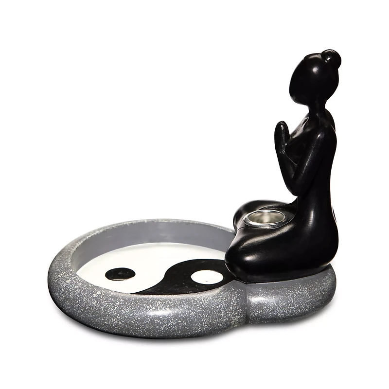 Tranquil Yin Yang Woman Backflow Incense Burner