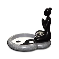 Tranquil Yin Yang Woman Backflow Incense Burner