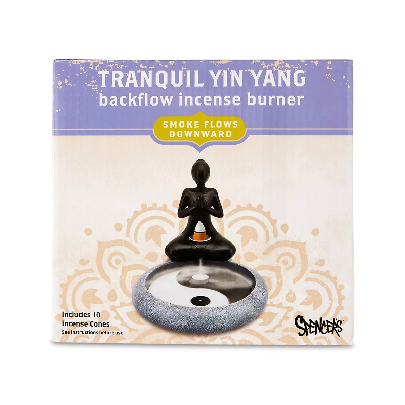 Tranquil Yin Yang Woman Backflow Incense Burner