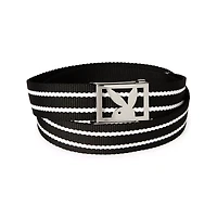 Black and White Stripe Playboy Bunny Belt