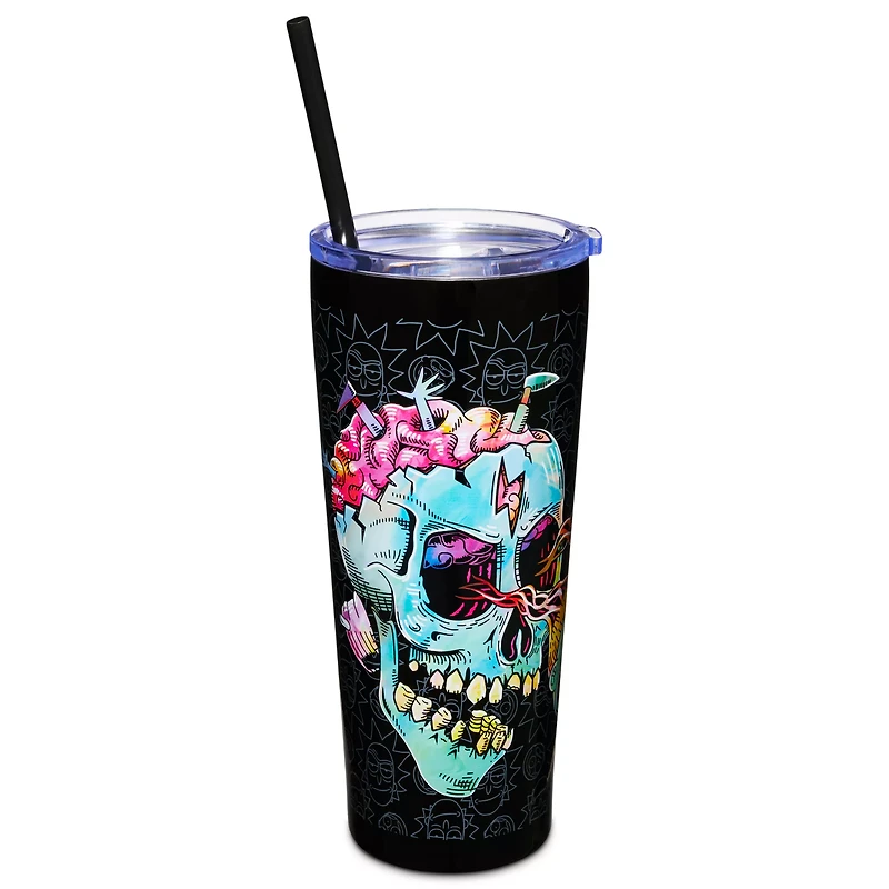 Rick and Morty Skull Eyes Cup with Straw- 22 oz.