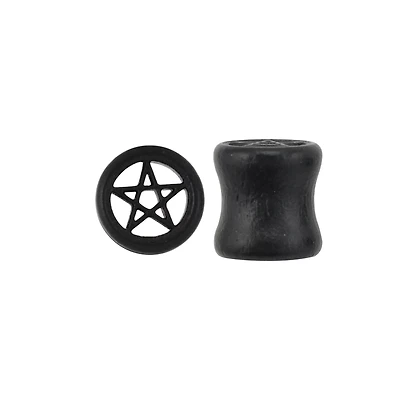 Black Pentagram Cutout Plugs