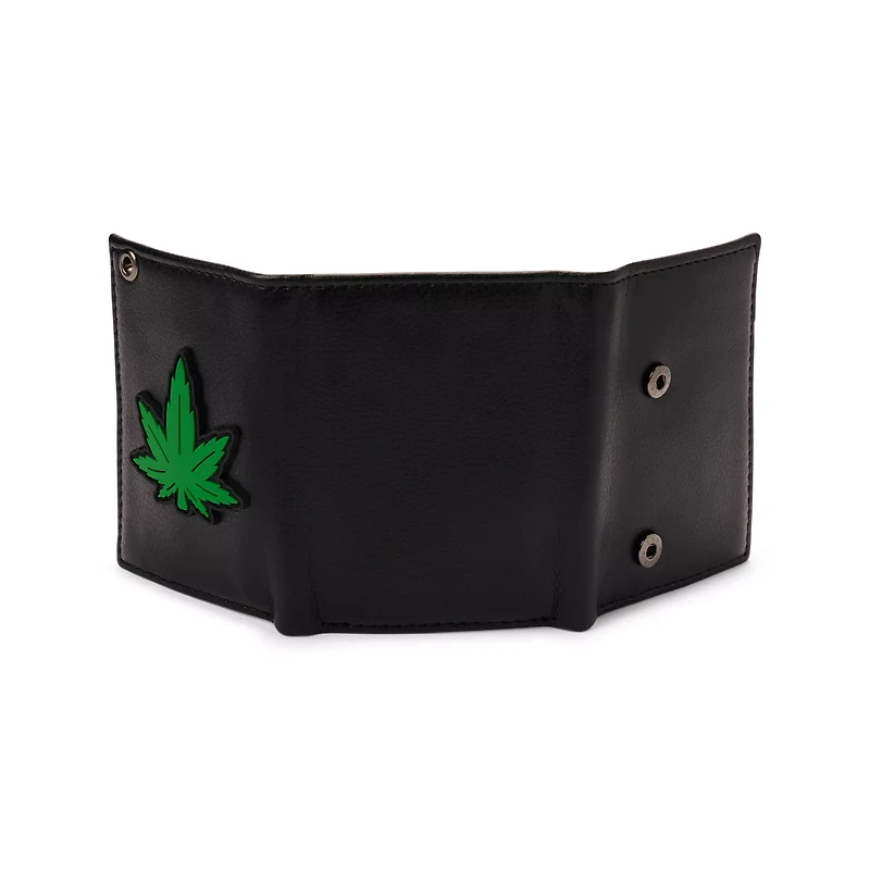 Weed Leaf Chain Bifold Wallet