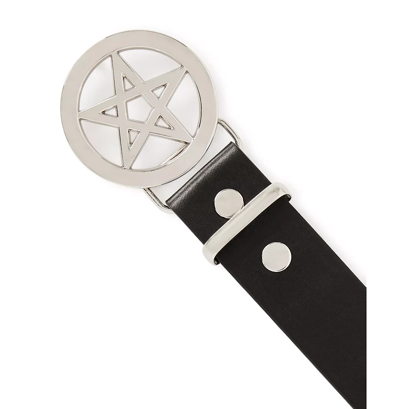 Black Studded Pentagram Belt