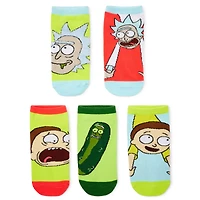 Multi-Pack Rick and Morty Ankle Socks - 5 Pair