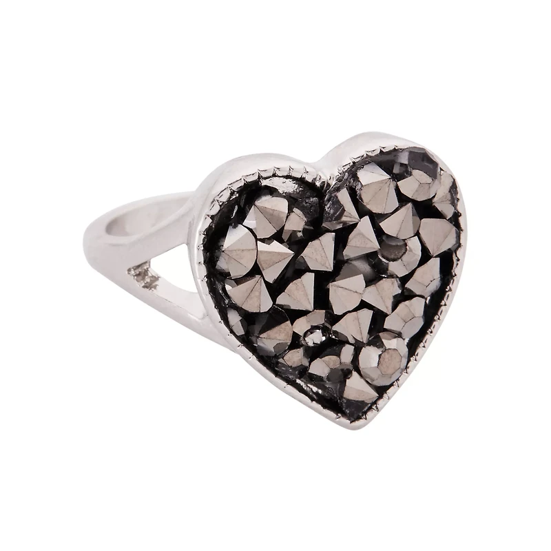 Multi-Pack Heart and Dagger Rings - 5 Pack