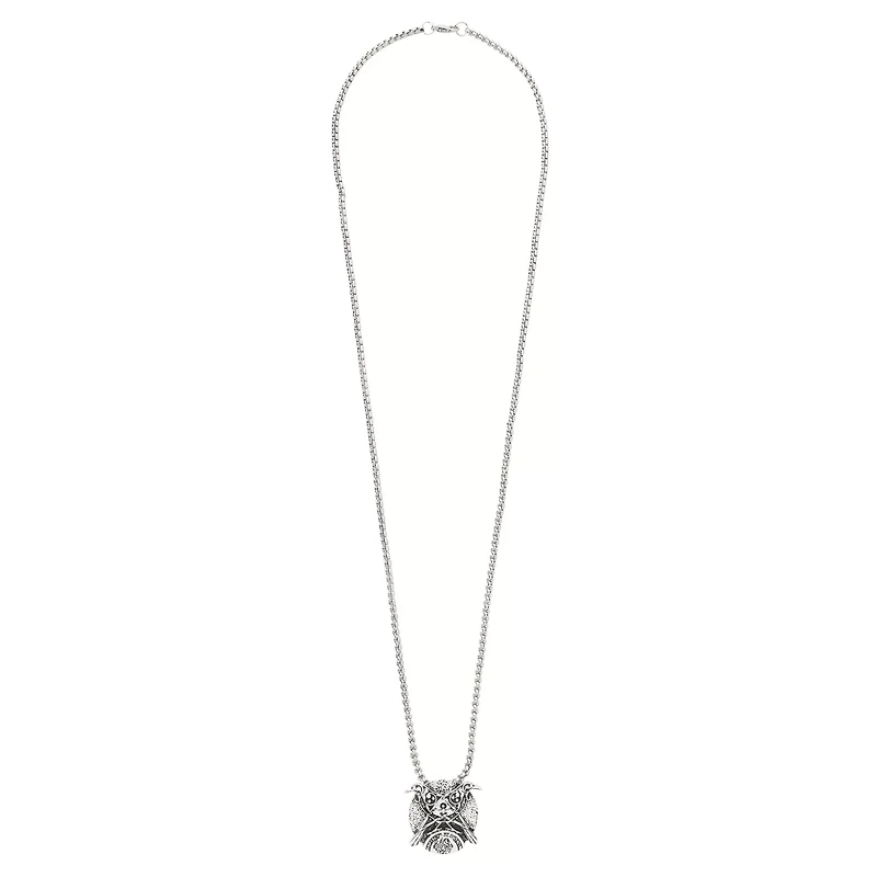 Dark Raven Pendant Chain Necklace