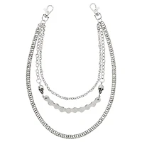 Skull and Curb Chain Triple Row Wallet Chain