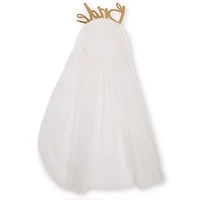 Gold Bride Headband with Veil